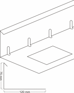 Kiesfangleiste 120 / 75 mm