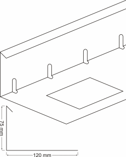 Kiesfangleiste 120 / 75 mm