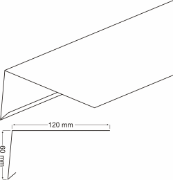 Traufbleche 120 / 60 mm