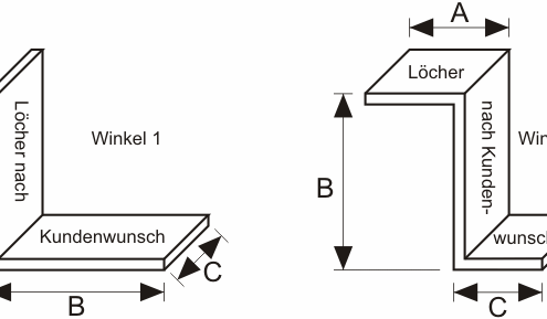 Winkel nach Ihren Maßen