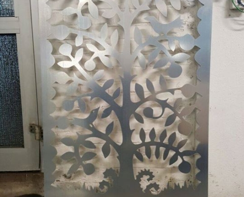 Wandbild aus 2 mm Edelstahl